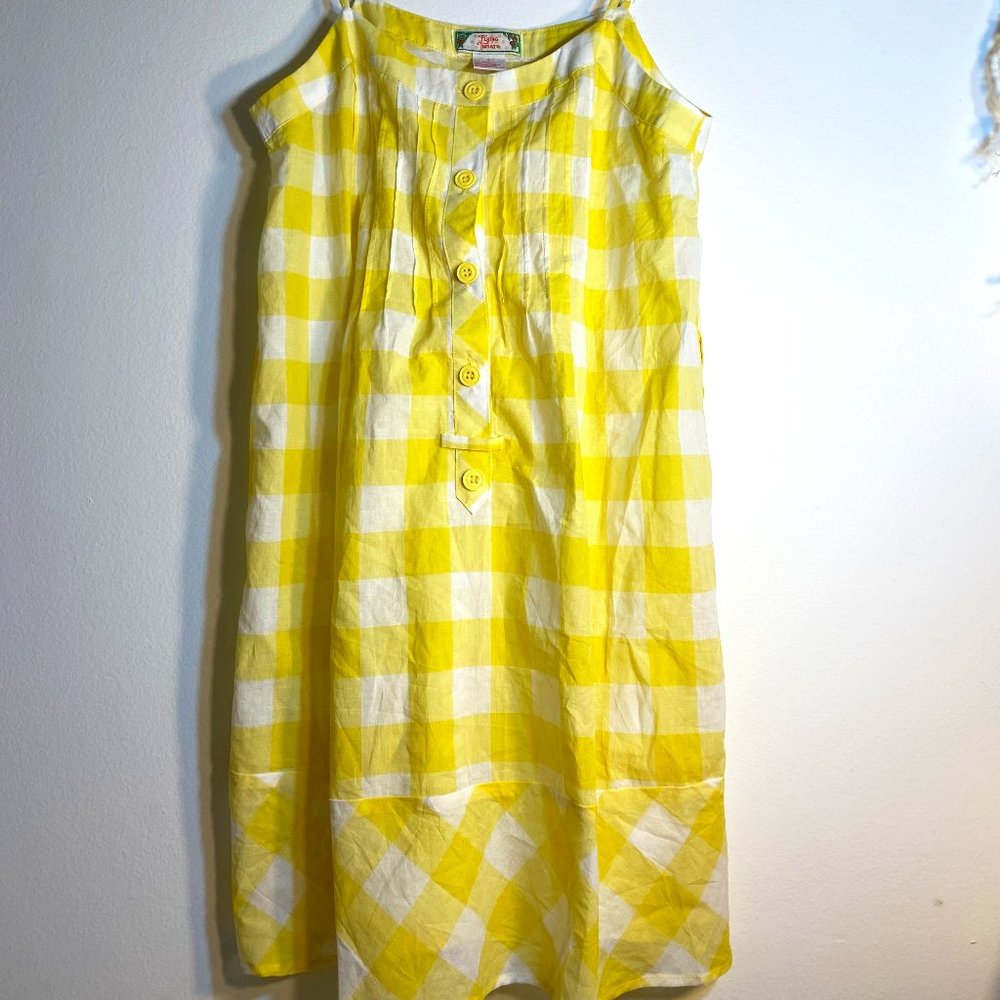 Womens Yellow and White Summer Sundress